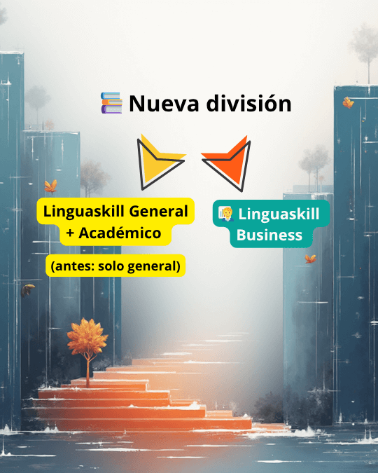 Portada: “Nueva división Linguaskill: General+Académico y Business”