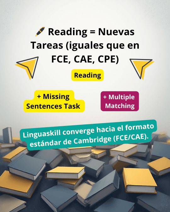 Imagen Reading: nuevas tareas Missing Sentences y Multiple Matching