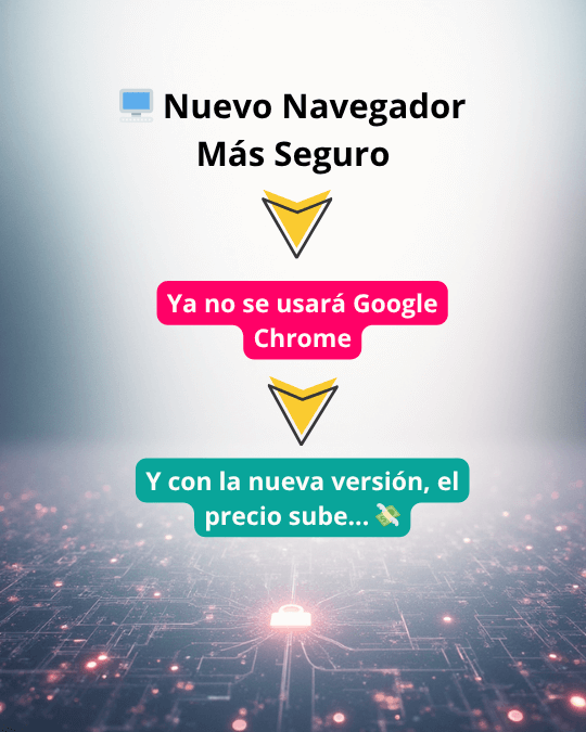 Anuncio: nuevo navegador seguro; Chrome deja de usarse